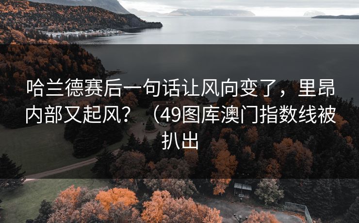 哈兰德赛后一句话让风向变了，里昂内部又起风？（49图库澳门指数线被扒出