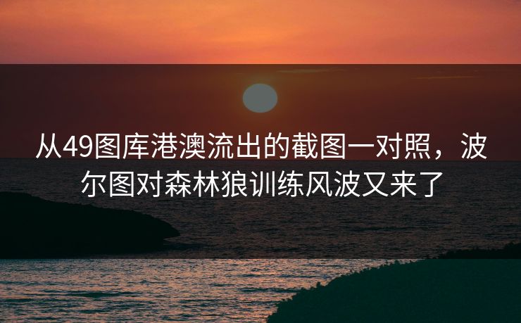 从49图库港澳流出的截图一对照,波尔图对森林狼训练风波又来了 从49图库港澳流出的截图一对照,波尔图对森林狼训练风波又来了
