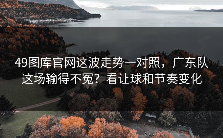 49图库官网这波走势一对照，广东队这场输得不冤？看让球和节奏变化